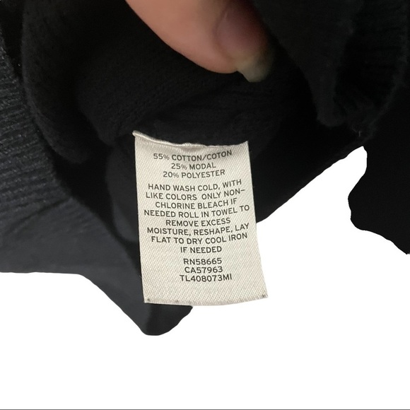 Leith black faux wrap long sleeve top - Picture 3 of 4